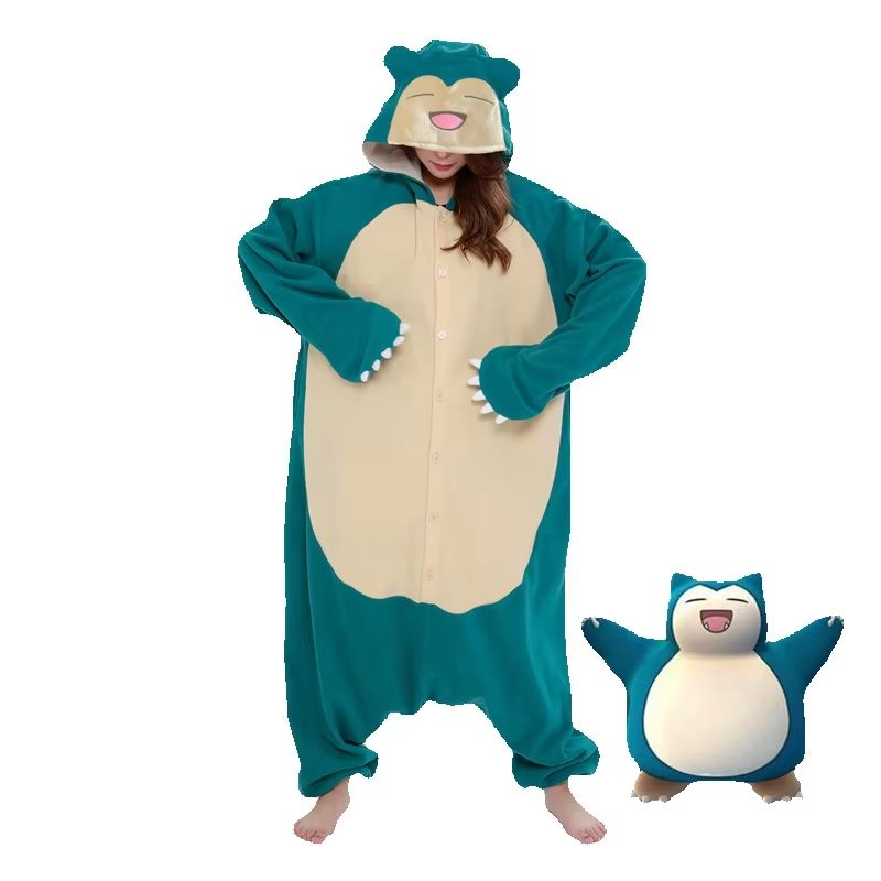 Anime Cosplay Pokemon - Onesie Snorlax Cosplay Costume Christmas Pajamas