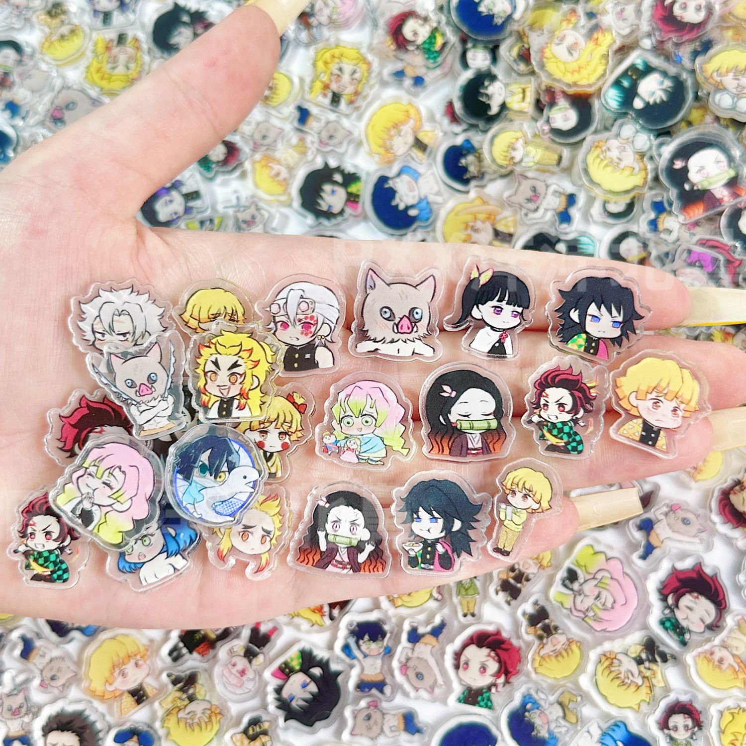 50/100Pcs 1/2cm Mini Demon Sla - Anime Cosplay Demon Slayer 评论和价格