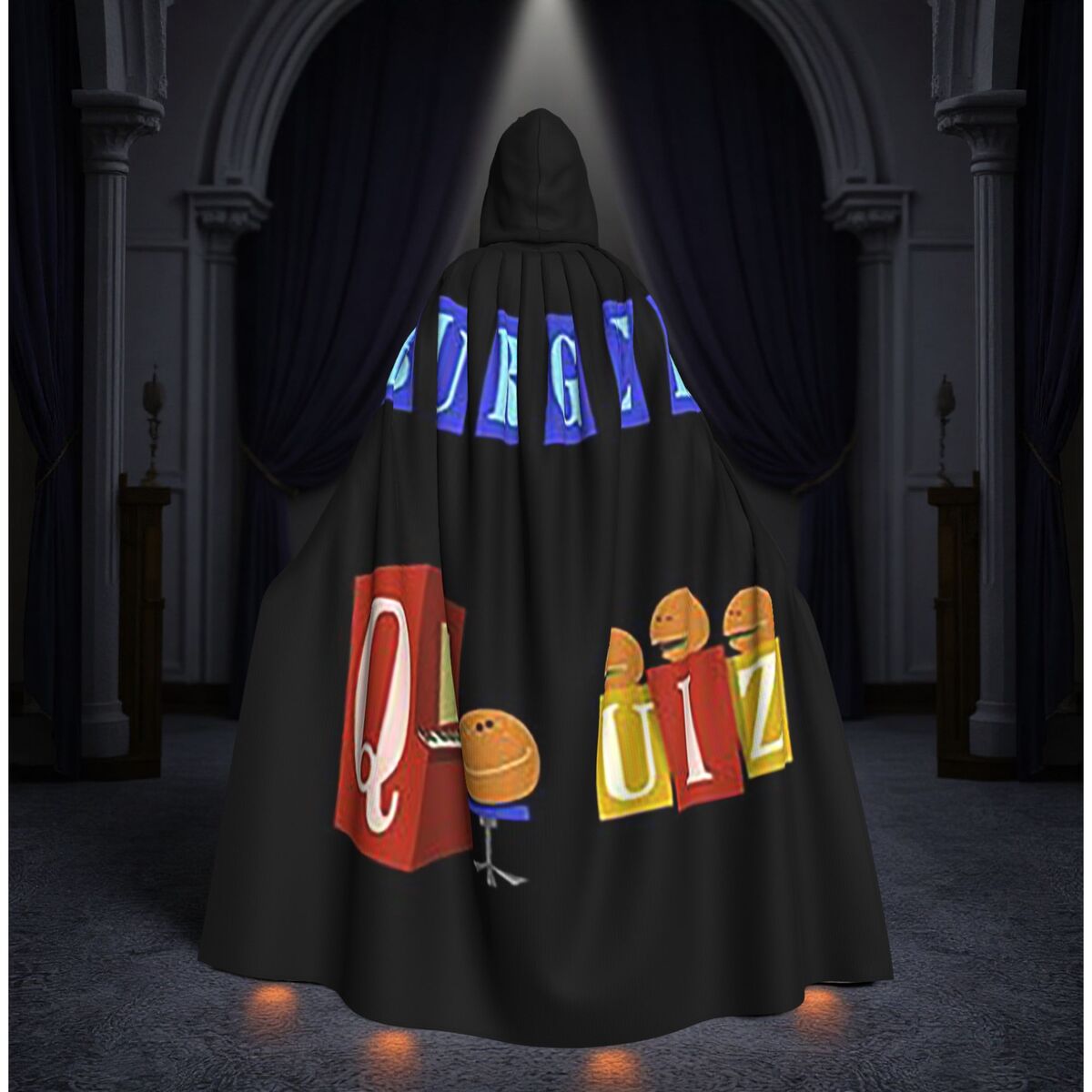 Burger Quiz New Logo Long Hood - Anime Cosplay Quiz 评论和价格