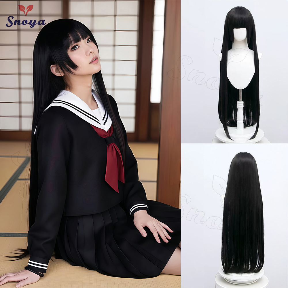 Snoya Enma Ai Cosplay Wig Anim - Anime Cosplay Girl With Black Hair 评论和价格