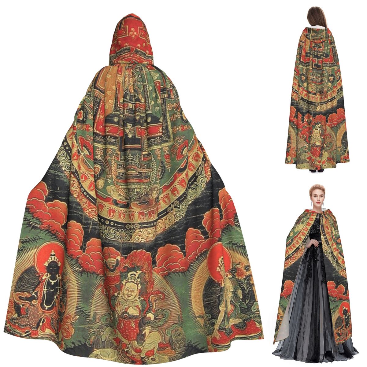 India Mandala Zen Buddha Long  - Anime Cosplay India 评论和价格